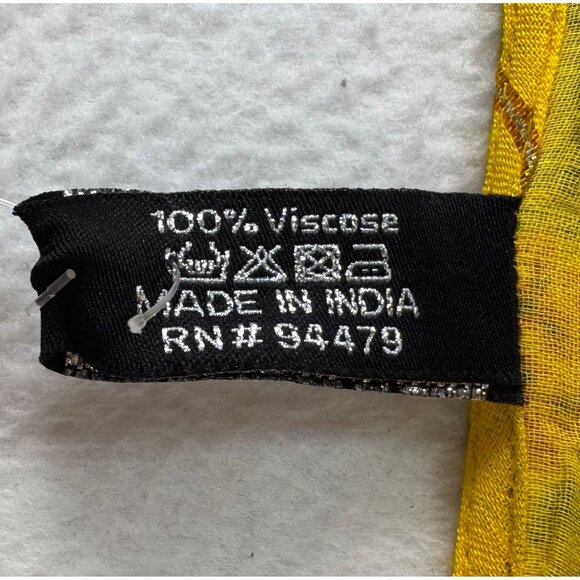 Me 2‎ Magic Bohemian Floral Yellow Maxi Dress vibrant 90s sz L - Picture 9 of 9